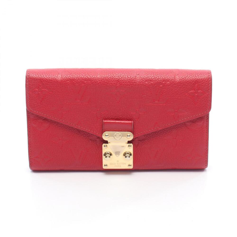 Louis Vuitton Portefeuille Metis Bifold Wallet Leather Monogram Empreinte Red